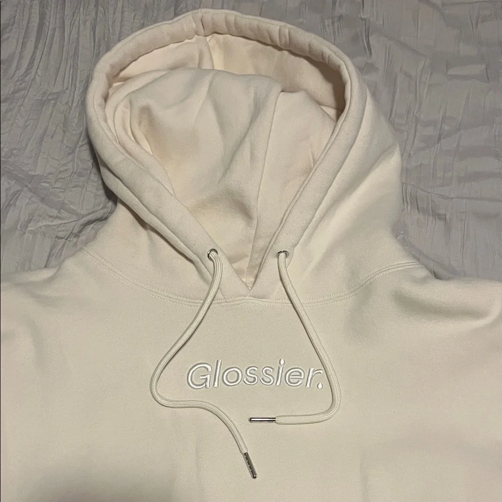 Glossier Beige Pullover with Logo limited edition - Picture 2 of 5
